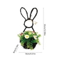 thumbnail image 3 of Kbndieu Wicker Woven Bunny Basket Hanging Wall Easter Spring Decor, Easter Rabbit Hanging Basket Wreaths for Front Door Indoor Outdoor Easter Home Decorations, 3 of 6