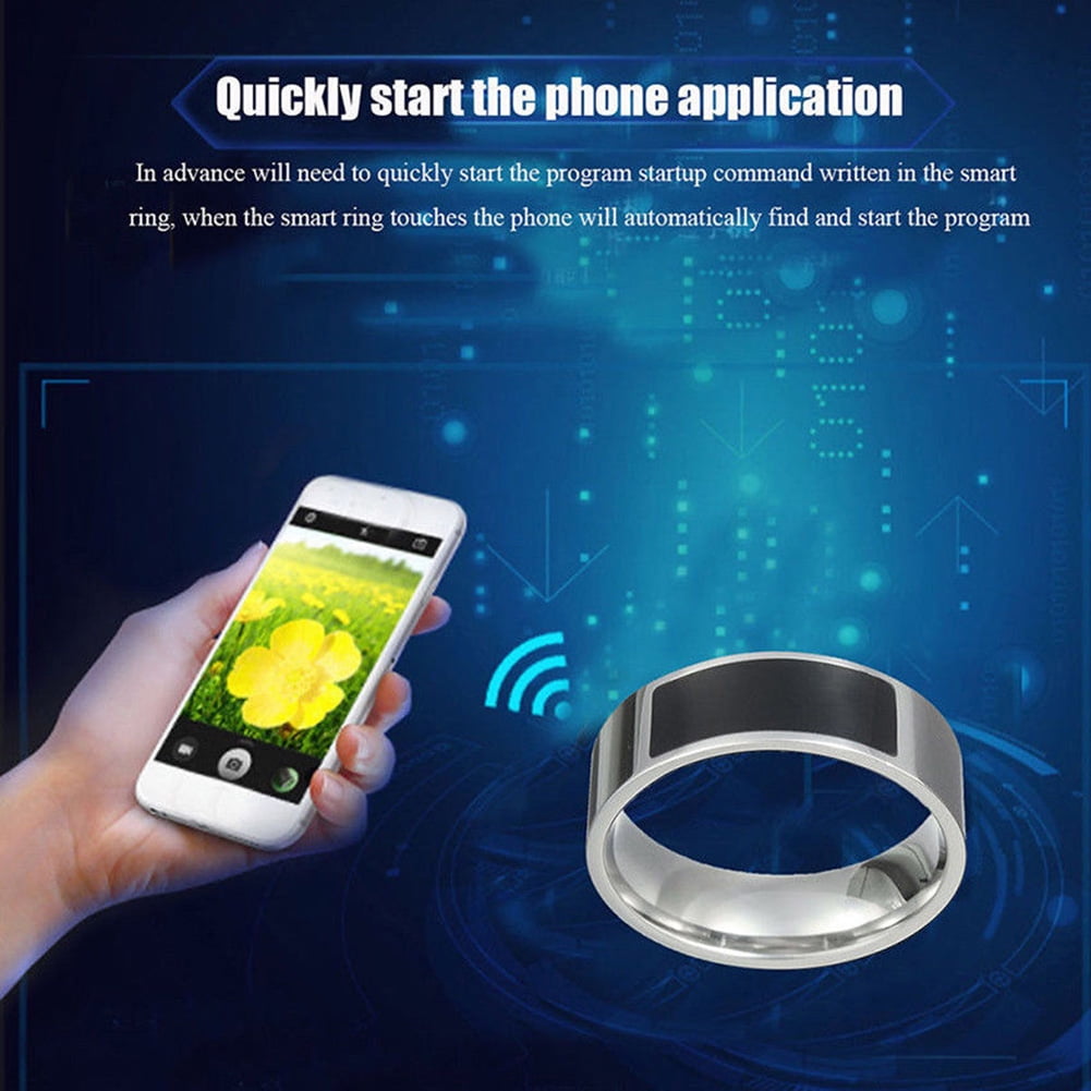 GalaGreat GalaRing Smart Ring G1 NFC Ring for Smart Phone/Tablet with  Unlock Doors Exchange Cards for iPhone 6 Plus Apple Pay- L Size