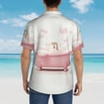 thumbnail image 6 of Xecao Cute Bathtub print Hawaiian shirt - a stylish short-sleeve button-down for men, perfect for casual beach and tropical outings., 6 of 9