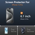 thumbnail image 7 of [2 Pack][Full Coverage] Cnarery Privacy Screen Protector for iPhone 15 Pro 6.1 inch, Anti Spy Tempered Glass with Installation Frame Anti-peeping Easy Installation, 7 of 7