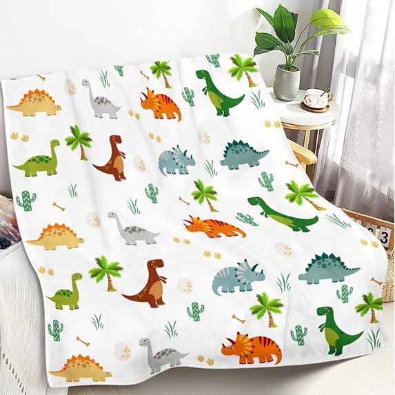 Dinosaur Blanket for Boys Girls, Dinosaur Blankets for Kids Teens Adults Fleece Flannel Cozy Dino Blanket for Boys Birthday Children''s Day Gifts Soft Throw Blanket for Couch Bed, 40\\