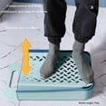 thumbnail image 3 of Cesto de ropa sucia plegable para el baño, cesta de almacenamiento de ropa sucia para colgar en la pared del hogar, cesta de ropa sucia sin perforaciones, cubo para colocar ropa, L, blanco y gris, 3 of 5