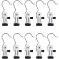 thumbnail image 1 of 10 pinzas para ropa, gancho para colgar ropa portátil de acero inoxidable, clips para botas, perchas para colgar ropa, perchas para ropa, perchas para ropa de viaje para el hogar, 1 of 5