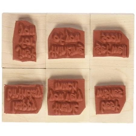 - Greetings Woodblock Stamp Set, Small, Happy birthday, thank you very much, best wishes, just for you, thinking of you, get well soon By Hero Arts