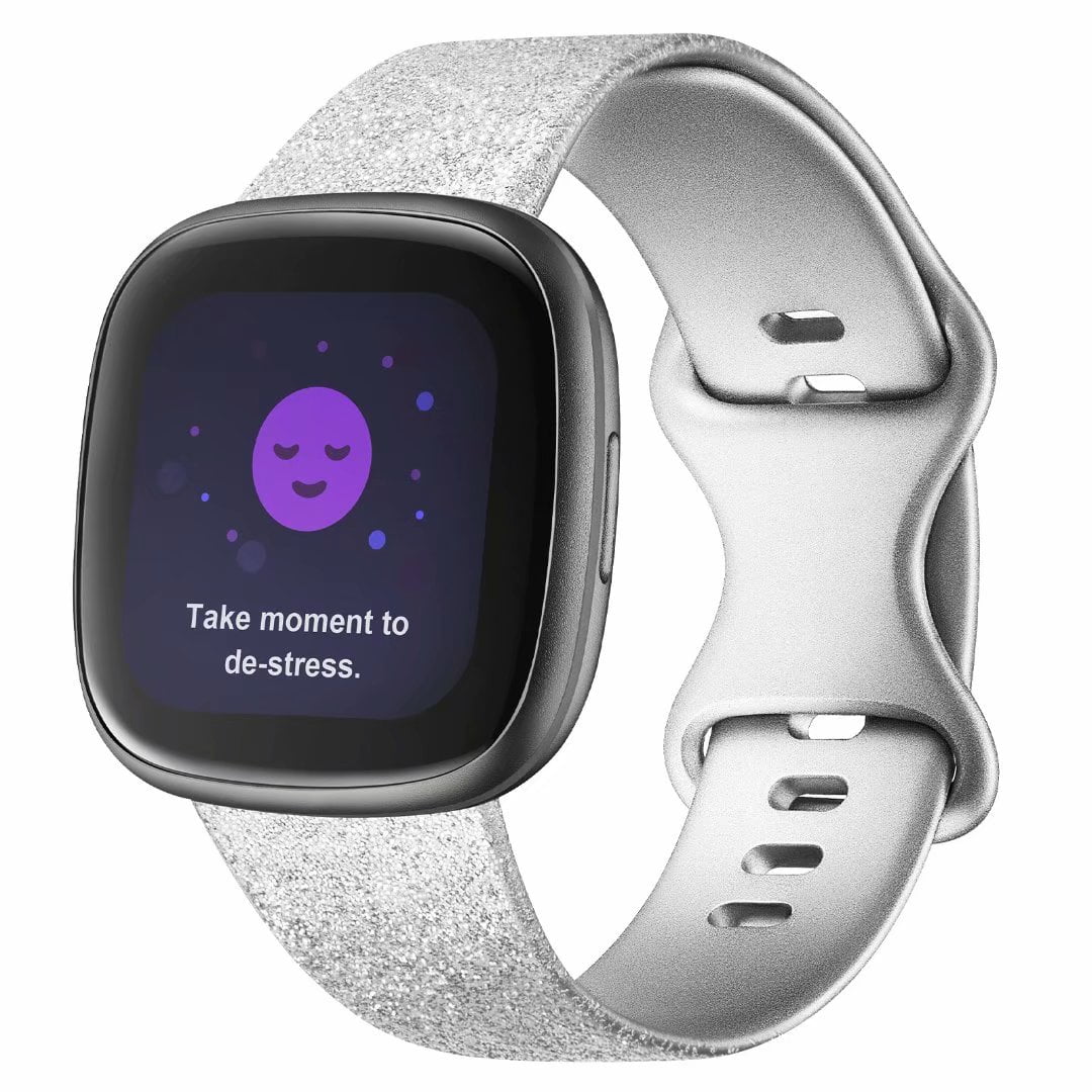 Adjustable Stainless... Compatible with Fitbit Versa 3 Strap/Fitbit Sense Strap 