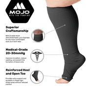 Plus Size Unisex Compression Socks 20-30mmHg for Thrombosis - Black, 3X-Large