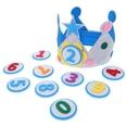 thumbnail image 2 of 1 Juego de corona para niños pequeños, sombrero de corona de fieltro para cumpleaños con números intercambiables, 2 of 8