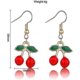 thumbnail image 2 of Juego de 4 pares de pendientes creativos variados de frutas lindas con forma de cereza, fresa y sandía, colgantes para mujeres y niñas, envío gratuito, 2 of 5