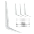 thumbnail image 1 of Soportes en L de metal Uxcell, soportes de estante flotante de hierro, soportes de ángulo de pared, refuerzo de esquina, juego de 4, blanco, 8 x 6 pulgadas, 1 of 7