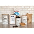 thumbnail image 6 of AUR 10 Strawberry Street Everyday Coffee, Sugar, Flour 3 Piece Canister Set, White/Black, 6 of 6