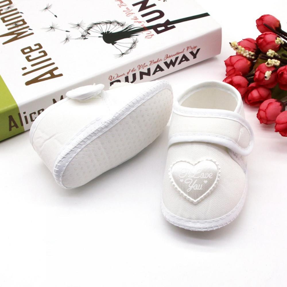Newborn Cute Soft Silk Cloth Shoes Heart Pattern Casual Shoes Soft Sole Infant Toddler Shoes 0-18M - image 3 of 3