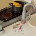 thumbnail image 5 of Mini Shopping Cart, Tiny Shopping Cart Trolley Miniature Grocery Supermarket Handcart Small Basket with Wheels for Pretend Play Dolls Storage Store Toy Dollhouse Gift, Blue Pink, 5 of 6