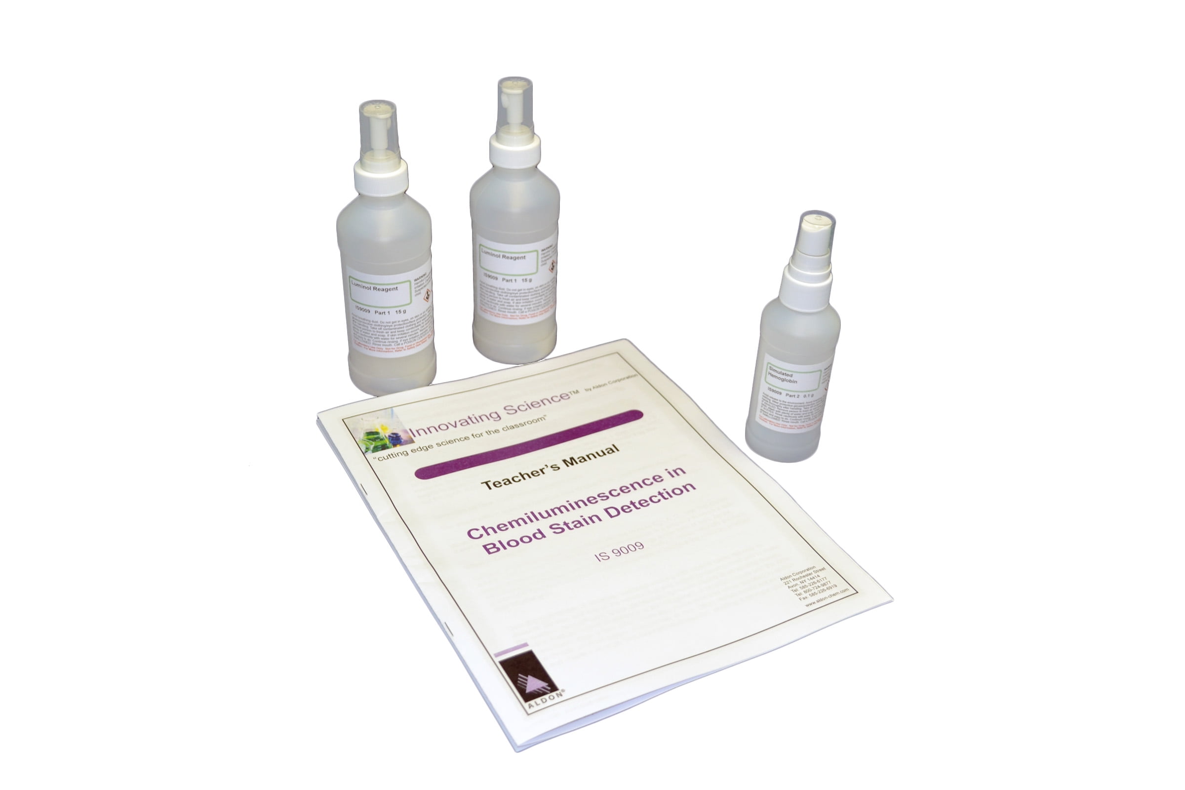 Chemiluminescence in Blood Stain Detection Forensic Kit