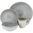 thumbnail image 5 of Gibson Elite Kashmir Round Reactive Glaze Stoneware Dinnerware Set, Service for 4 (16pcs), White, Dishwasher Safe, 5 of 6