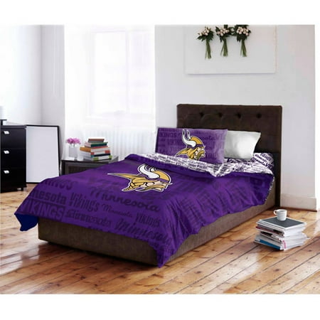 nfl minnesota vikings bed in a bag complete bedding set - walmart