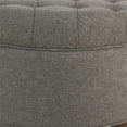 thumbnail image 4 of Fabric Upholstered Wooden Ottoman with Tufted Lift Off Lid Storage, Dark Gray, 4 of 6