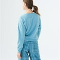 thumbnail image 5 of Aeropostale Womens Brushed Pajama Sweater, Blue, Juniors, X-Small, 5 of 5