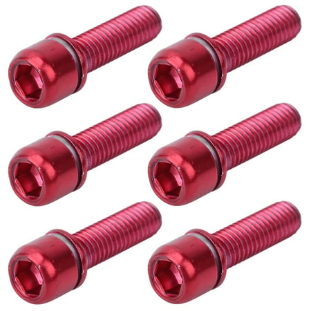 

OTVIAP Bike Steering Handlebar Bolt Bicycle Stem Bolt M5x18mm Bicycle Stem Screw Bolt with Spacer Titanium Alloy Bike Steering Handlebar Parts