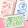 thumbnail image 3 of 36 Pcs Journal Stencils for Planners 4 x 7 Inch Scrapbook Stencils Planner Template Stencil Set for Journaling Notebook Scrapbooking Journals Book DIY Drawing Greeting Cards Diary Letters, 3 of 10