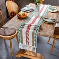 thumbnail image 4 of Trayknick Table Cover Table Runner for Weddings Table Runner with Tassels Boho Style Hollow Design Rustic Farmhouse Decor for Weddings Parties More, 4 of 8