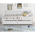 thumbnail image 2 of Daybed with Storage Drawers, Indoor Outdoor Twin Size Sofa Day Bed Frame for Bedroom Living Room, White 78.3x42.3x39.7inch, 2 of 8