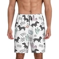 thumbnail image 1 of Balery Dachshund Dog Puppy Pantalones cortos de pijama de punto de algodón para hombre con cinturilla y bolsillos-Small, 1 of 6