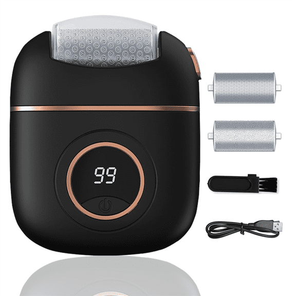 Electric Foot Callus Remover,Pedicure Machine for Foot Callus Removal,Heel Sander with Skin Trimmer for Smooth Feet Care,1 * Electric Foot Callus Remover 2 * Replacement head 1 * Charging cable