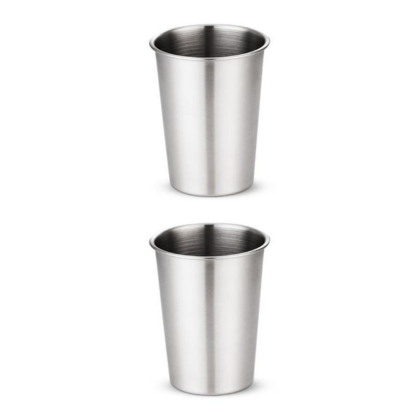 Naiovety Taza de café Taza de té de agua de metal Contenedor de bebidas Soporte apilable a prueba de herrumbre Adultos Camping Senderismo Oficina Plata Type2 NO2 Naiovety CBP182378