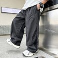 thumbnail image 7 of Boys Athletic Track Pants Teen Active Sweatpants with Side Stripes Elastic Waist Drawstring Loose Fit Casual Joggers for Running Sports Gym School Wear, 7 of 7