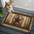 thumbnail image 4 of Rectangle Area Rug 2x3ft,Western Star Farm Brown Wood Grain Washable Carpet Non-Slip Runner Accent Rugs Indoor Floor Mat for Bedroom Living Room Decor,Vintage Farmhouse, 4 of 9