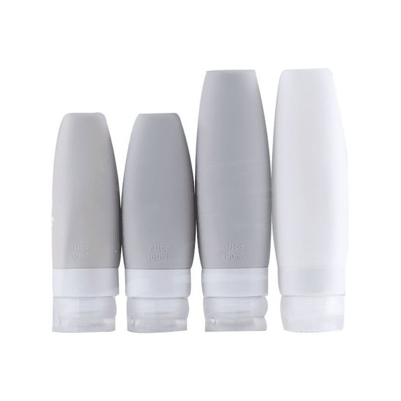 4 Pcs Travel Bottles Silicone,90ml   60ml Leak Proof Bottle Set Refillable Travel Containers , Portable Makeup Liquid Travel Toiletries Container for Shampoo Lotion