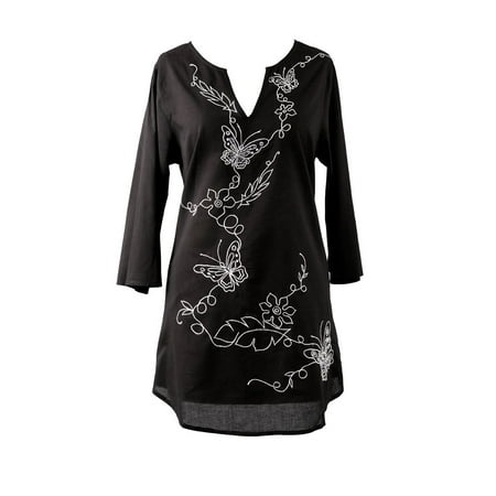 - Women's Beach Cover-Up From Peppermint Bay - Butterfly Dream Size: 2X (20W-22W)