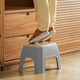 thumbnail image 5 of Kumdkd Stackable Plastic Stools, Small Square Step Stool for Living Room, Bathroom & Kindergarten, Gray, 12.6"x10"x7", Thickened Seat with Non-Slip Feet, 5 of 6