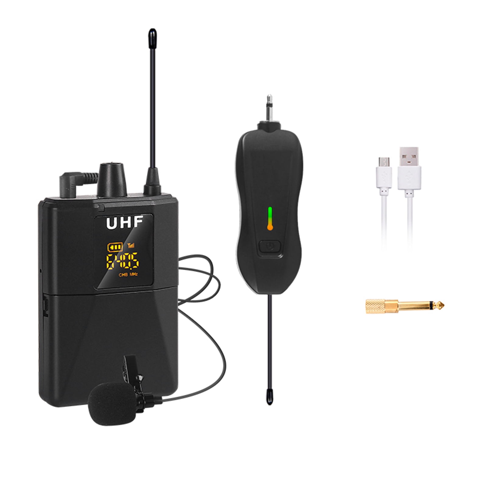 Ammoon Wireless Lavalier Microphone System Mic Noise Reduction with and