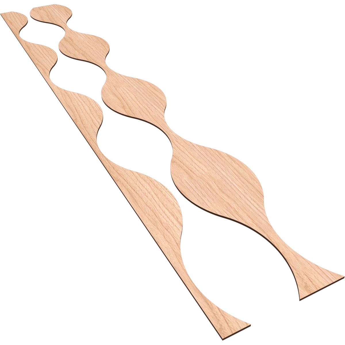 Ekena Millwork 94"H x 1/4"T Ozark Adjustable Wood Decorative Slat Wall Panel Kit, Hickory (contains 8 Slats + 1 Straight Edge Starter Slat)