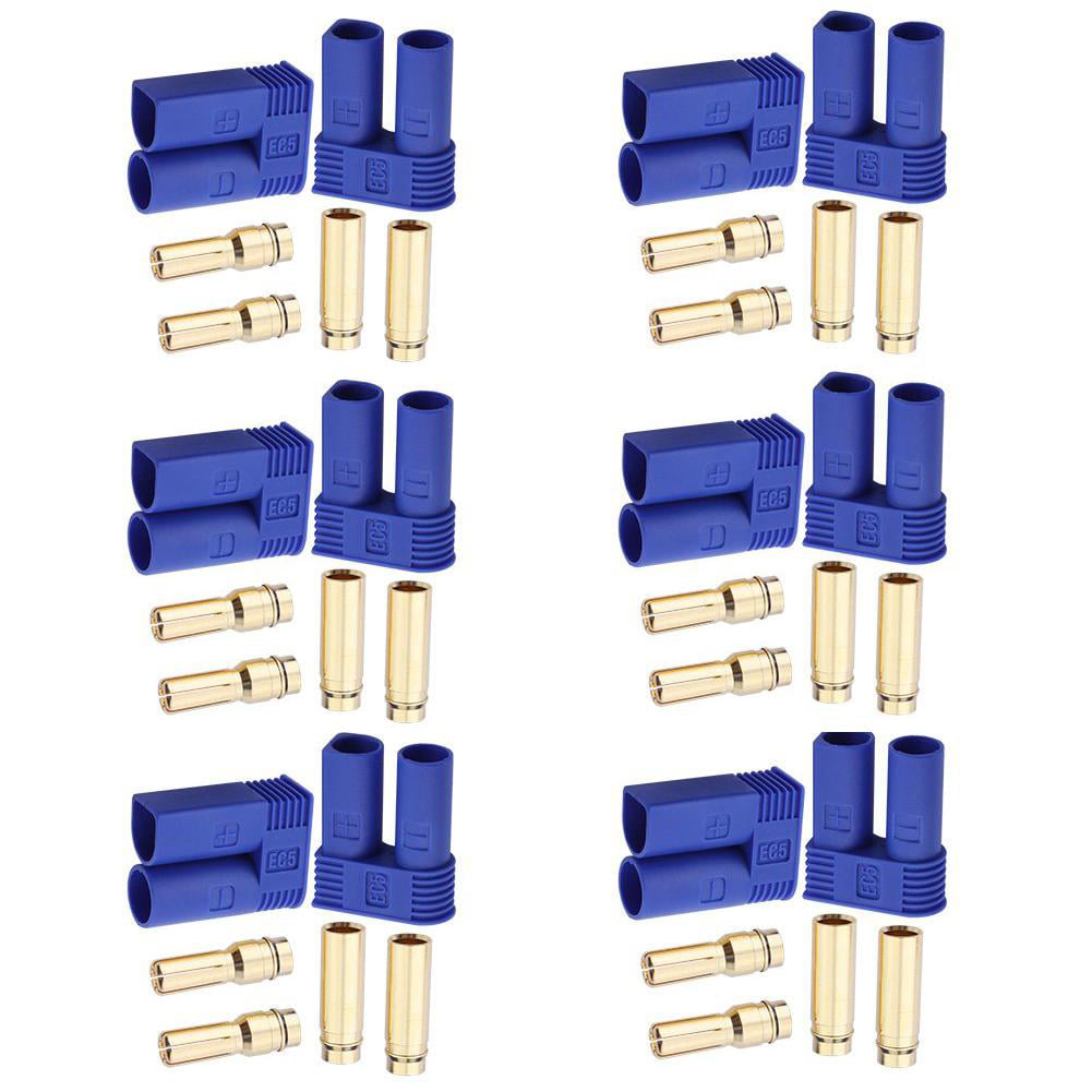 5 Pairs Male Female EC3 Style Connector w/10 Pairs 3.5mm Gold Bullet Banana Plug