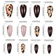 thumbnail image 3 of 24Pcs Short Almond Leopard Acrylic False Nail Glossy Stick on Nail Manicure Nail Deocors for Fashionable Women and Teens, 3 of 4
