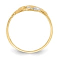 thumbnail image 2 of Auriga Fine Jewelry 14K Yellow Gold with White Rhodium 2 Hearts Ring Size 6 for Women, 2 of 6