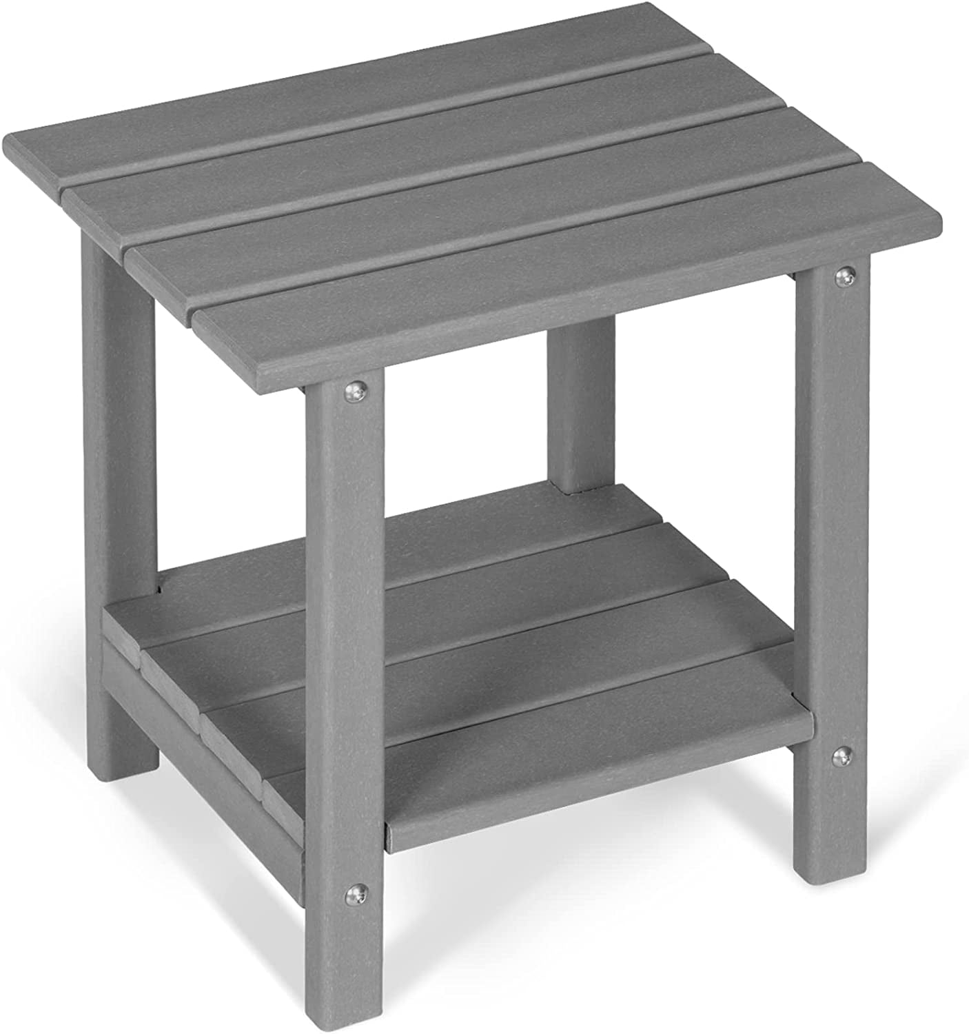 Nalone 2 Tier Outdoor Side Table HDPE Adirondack Table Patio Side