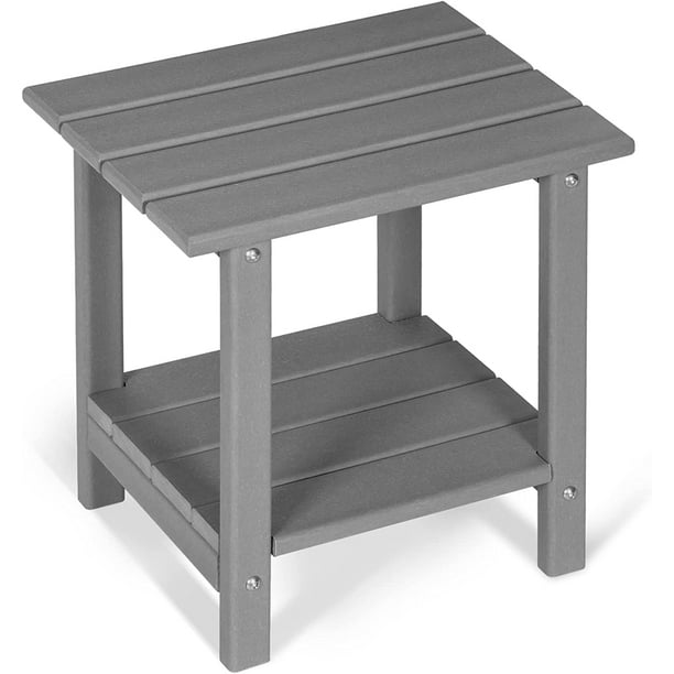 Nalone 2 -Tier Outdoor Side Table HDPE Adirondack Table Patio Side ...