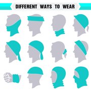FUNWATER dustproof scarf beige,Turban Outdoor Headwear Neck,Elastic Sun Protection,for Fishing, Running