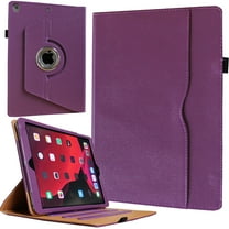 JYtrend Rotating Case for iPad 10.2 8th 7th Generation Cover with Pocket, Purple