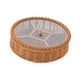 thumbnail image 4 of Platos para frutos secos, tapa transparente, cesta tejida para frutas, fácil de limpiar, bandeja redonda para aperitivos, multiusos para frutas,, 4 of 9