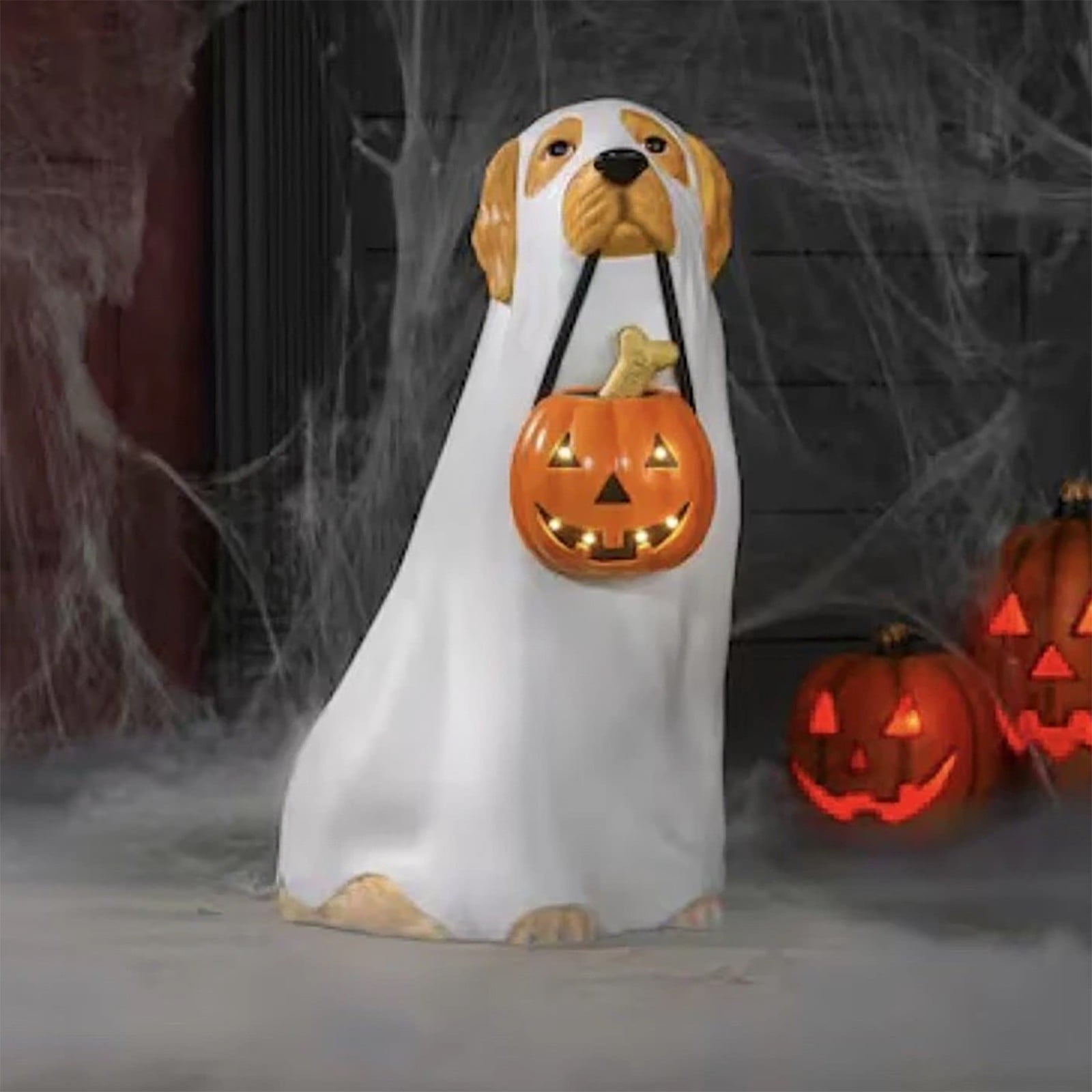 Halloween Decorations Collectible Ghost Dog 2026 Golden Retriever Blow Mold LED Home