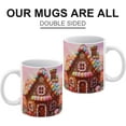 thumbnail image 3 of 3D Winter Gingerbread Candy House Ceramic Mug Coffee Mug | Ceramic Mug | 11 Oz Tea Cup – Unique Gift For Men & Women | White, 3 of 7