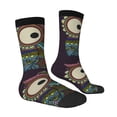 thumbnail image 2 of Goofa Boho Owl Printed Men's Crew Socks, Soft Durable Breathable Moisture-Wicking with Odor Control Cotton socks, 2 of 9
