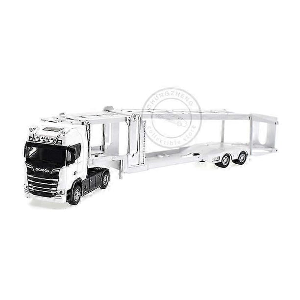 150 Large Diecast Alloy Truck Car Model Container Toy Simulation Pull Back Sound And Light Transport Vehicle Model Kids Gifts 26s