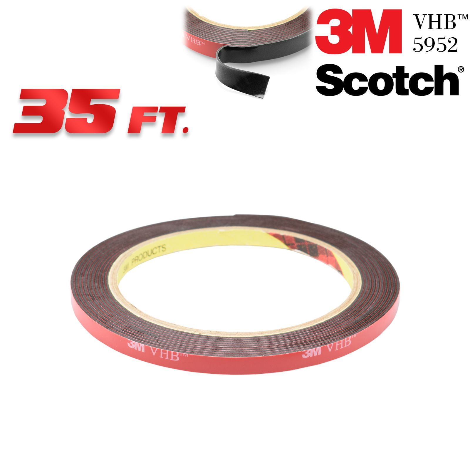 3M™ Brand6mm/3m Auto Car Acrylic Foam Double Sided Attachment Adhesive Tape 