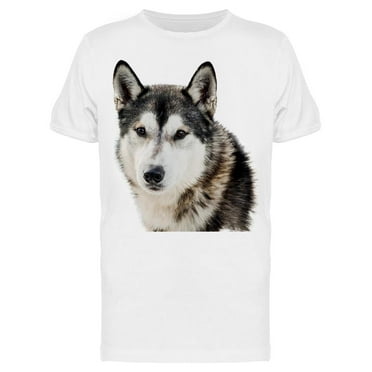 Serious Siberian Husky T-Shirt Men -Image by Shutterstock Men T-Shirt, Male Small