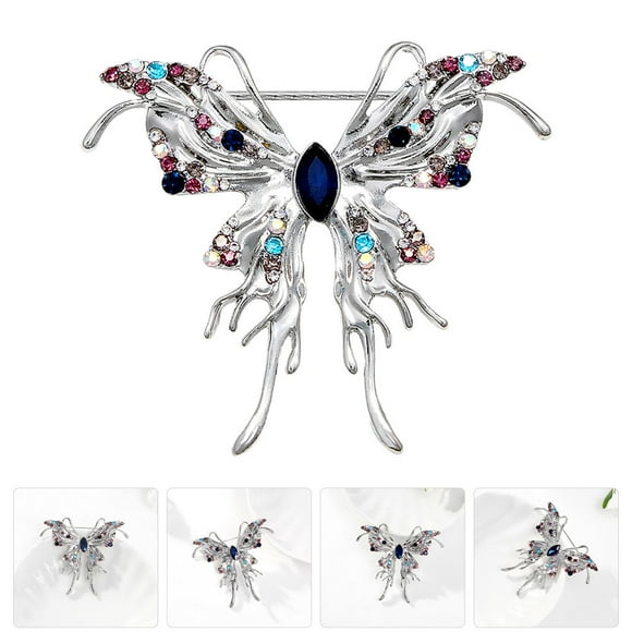 BRIGHTFUFU Butterfly Pin for Clothes Simple Design Multi Alloy 1Set Hat Lapel Pin